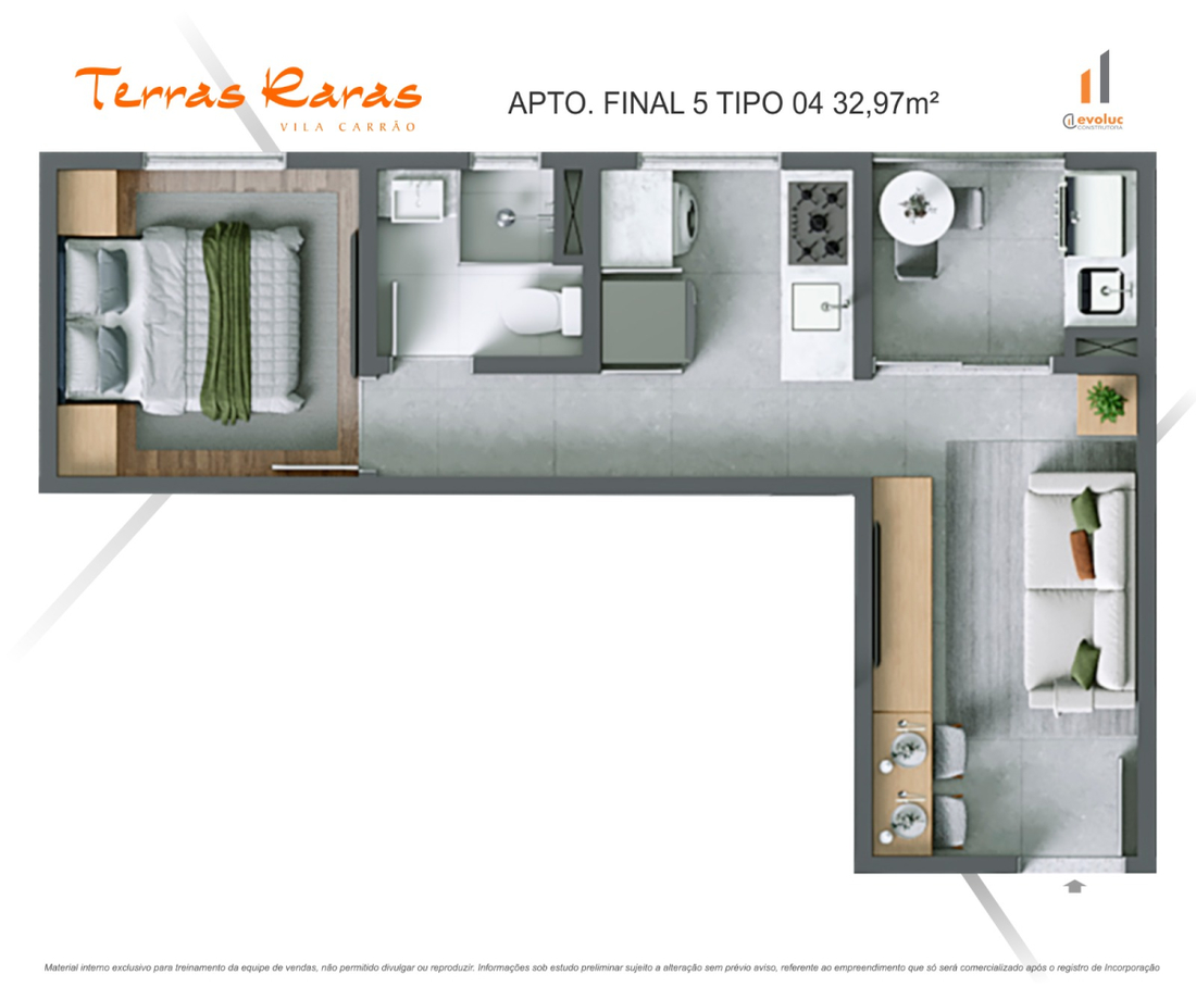 Planta 32,97 m²